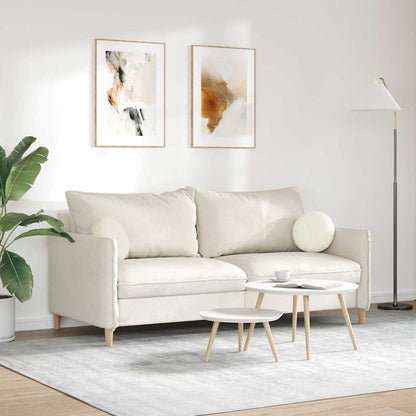 vidaXL Sitzkissen 2 Stück Creme Ø 30 x 13 cm Samt