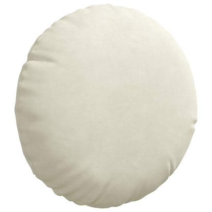 vidaXL Sitzkissen 2 Stück Creme Ø 30 x 13 cm Samt