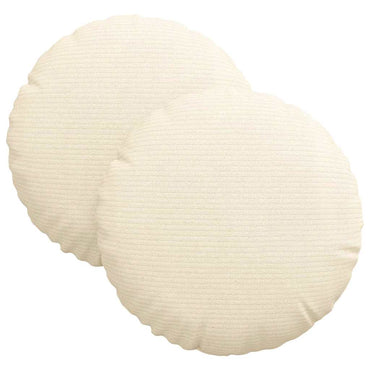 vidaXL Sitzkissen 2 pcs Creme Ø 30 cm Cordstoff