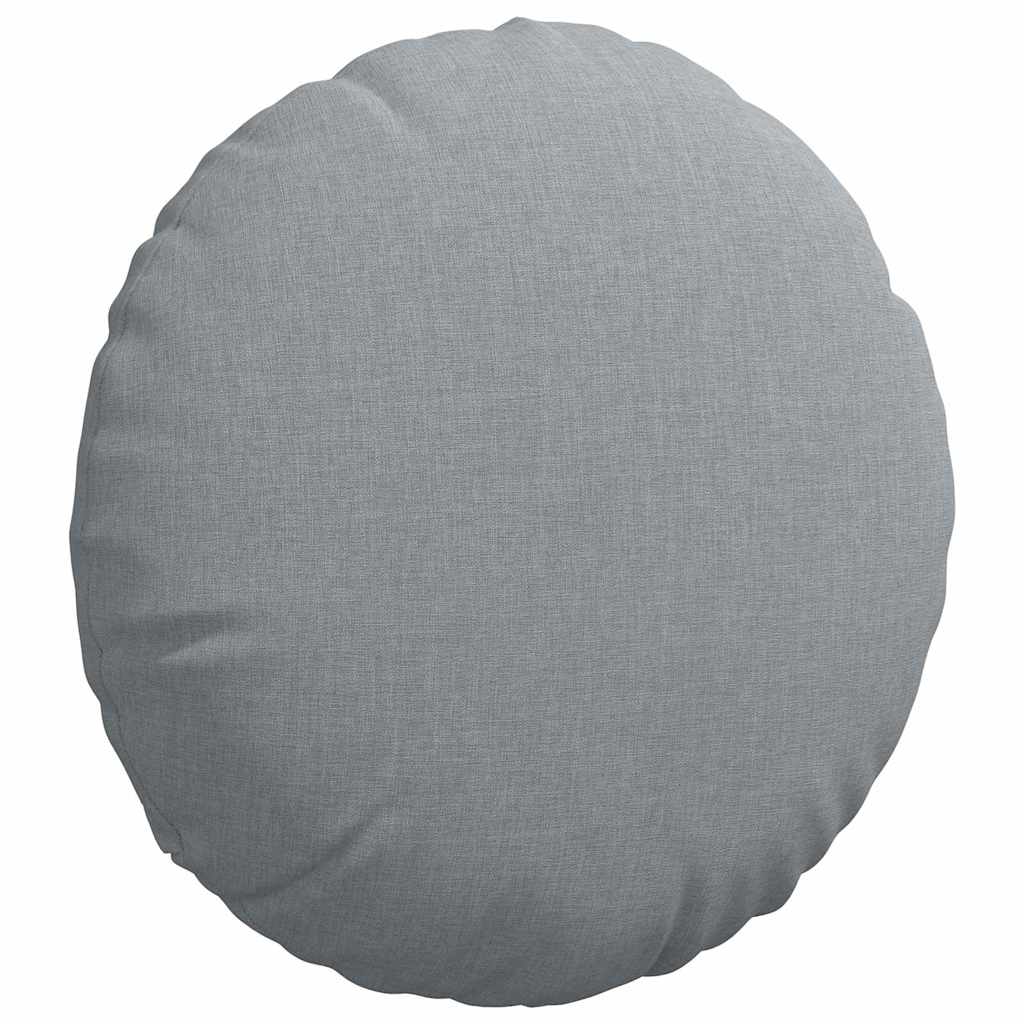 vidaXL Sitzkissen 2 pcs Hellgrau Ø40 x 13 cm Stoff