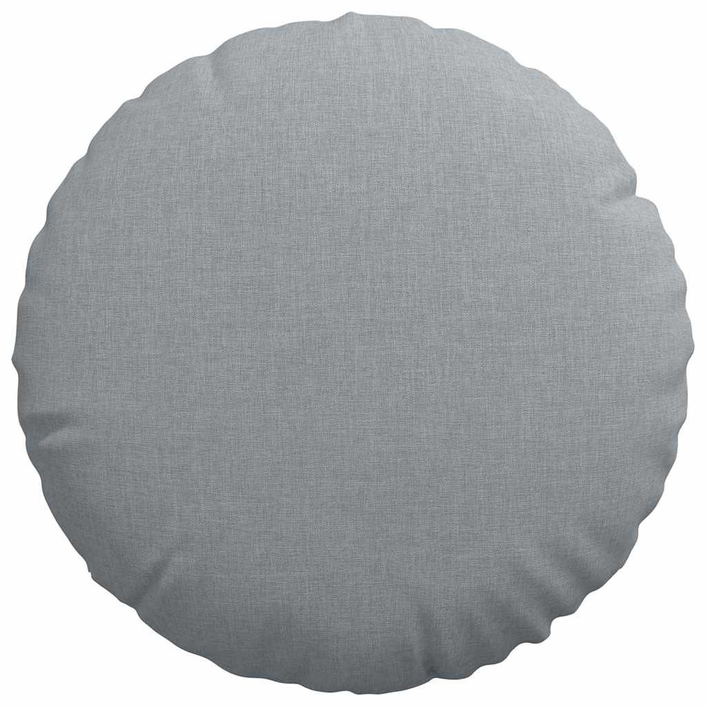 vidaXL Sitzkissen 2 pcs Hellgrau Ø40 x 13 cm Stoff