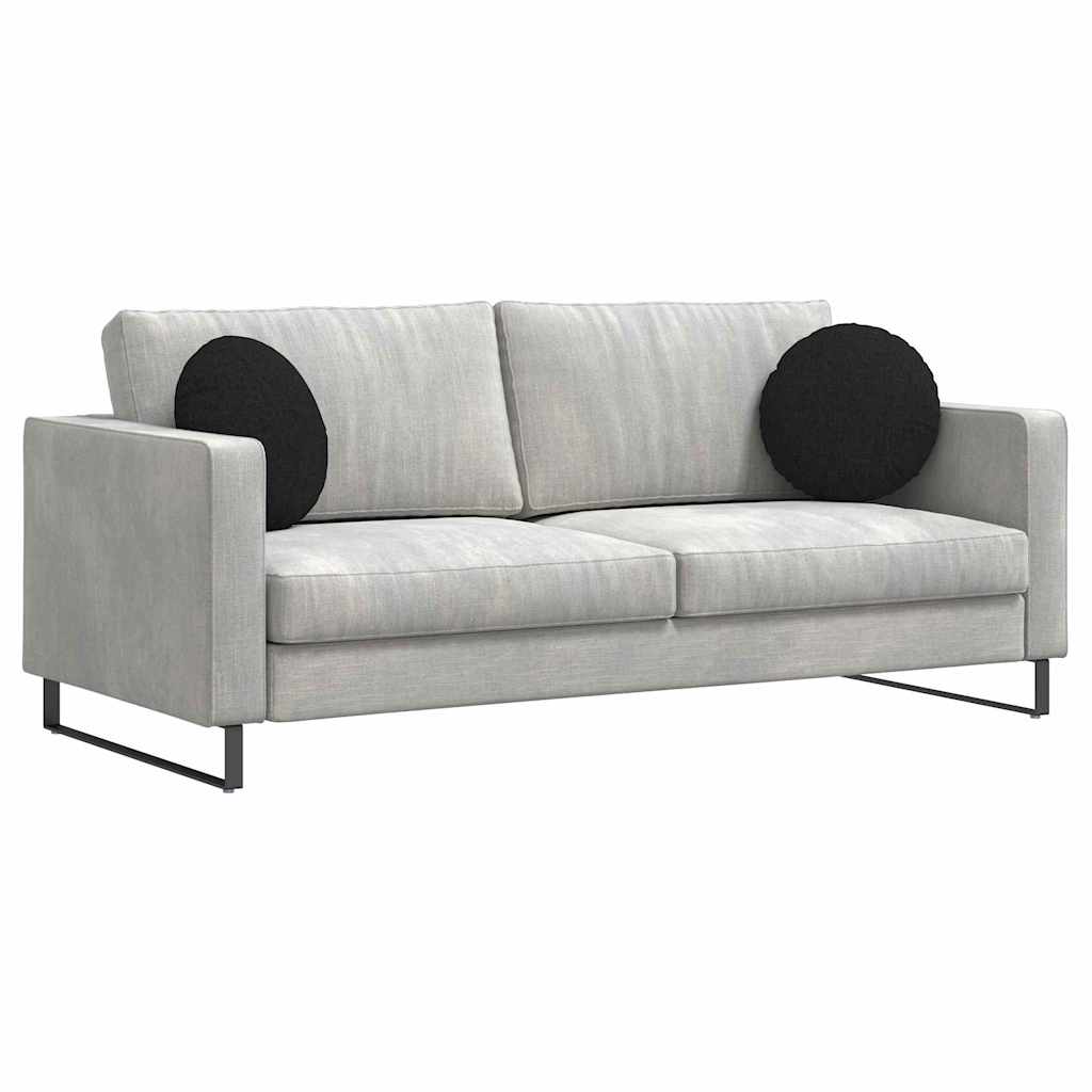 Sitzkissen 2 pcs Schwarz Ø40 x 13 cm Stoff