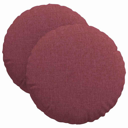 vidaXL Sitzkissen 2 pcs Weinrot Ø40 x 13 cm Stoff