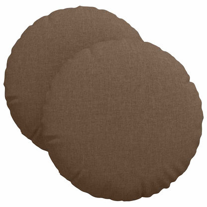 vidaXL Sitzkissen 2 pcs Braun Ø40 x 13 cm Stoff