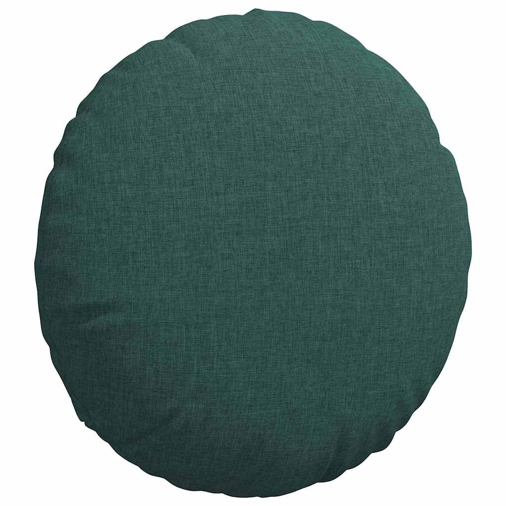 vidaXL Sitzkissen 2 pcs Dunkelgrün Ø40 x 13 cm Stoff