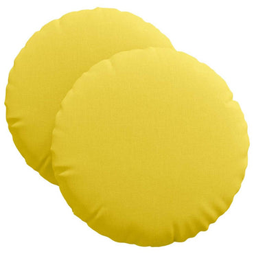 vidaXL Sitzkissen 2 pcs Helles Gelb Ø40 x 13 cm Stoff