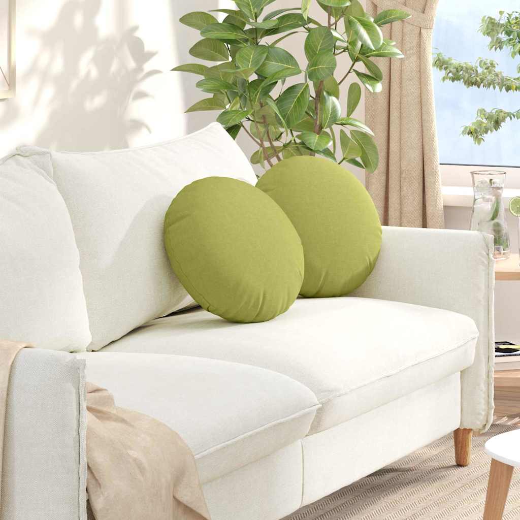 Sitzkissen 2 pcs Hellgrün Ø40 x 13 cm Stoff