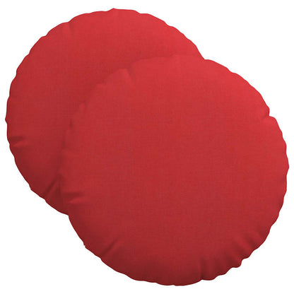 vidaXL Sitzkissen 2 pcs Rot Ø40 x 13 cm Stoff