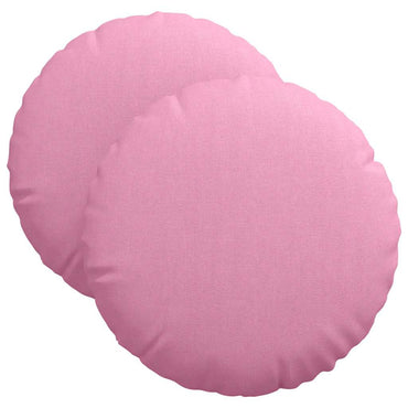 vidaXL Sitzkissen 2 pcs Rosa Ø40 x 13 cm Stoff