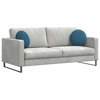 vidaXL Sitzkissen 2 Stück Blau Ø 40 x 13 cm Samt