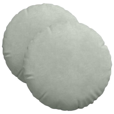 vidaXL Sitzkissen 2 Stück Hellgrau Ø 40 x 13 cm Samt