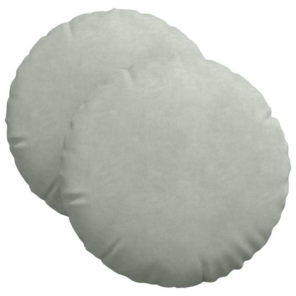 vidaXL Sitzkissen 2 Stück Hellgrau Ø 40 x 13 cm Samt