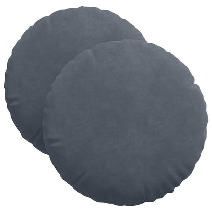 vidaXL Sitzkissen 2 Stück Dunkelgrau Ø 40 x 13 cm Samt