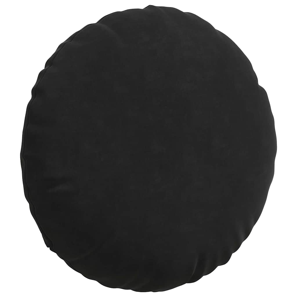 vidaXL Coussins de siège 2 pcs Noir Ø 40 x 13 cm Velours