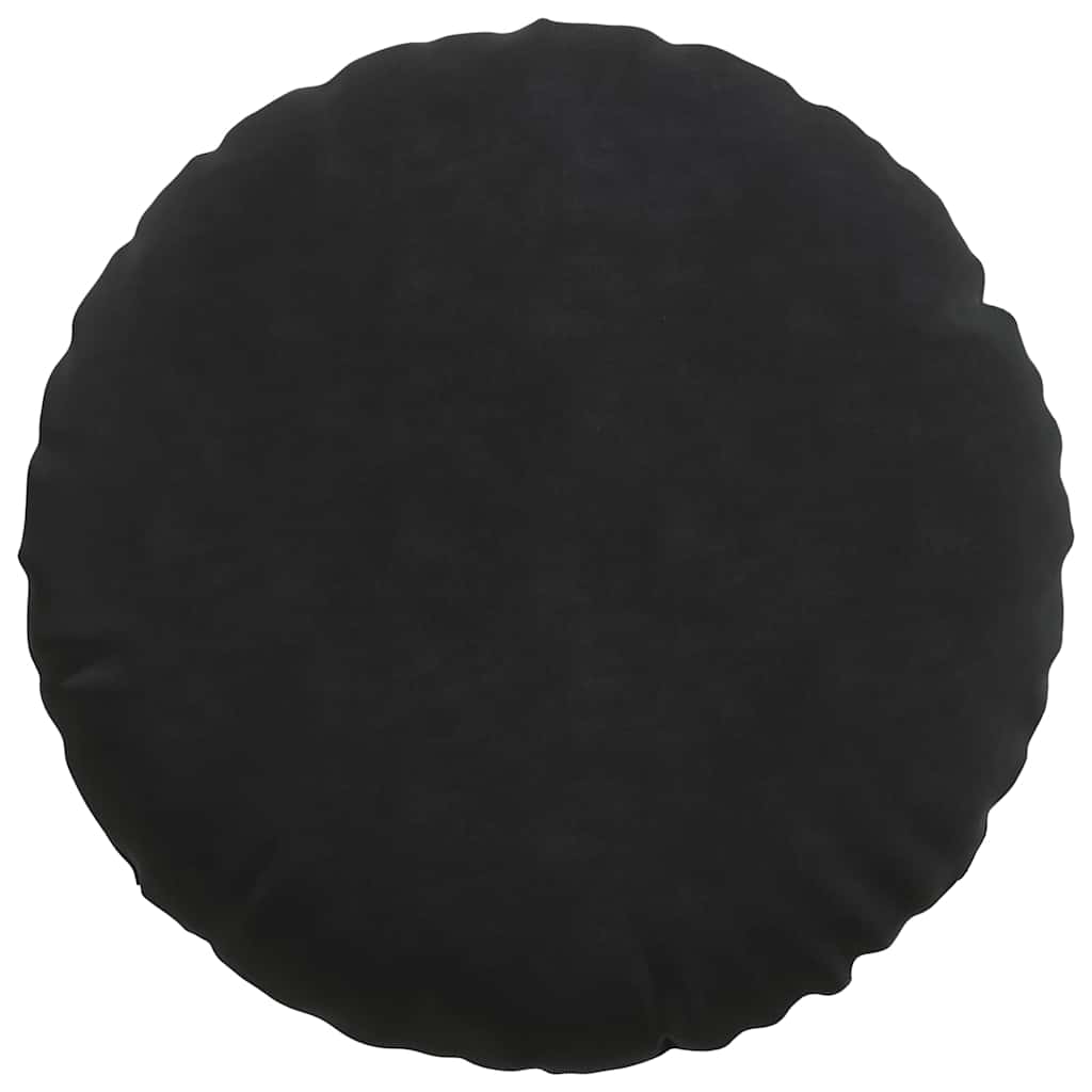 vidaXL Coussins de siège 2 pcs Noir Ø 40 x 13 cm Velours