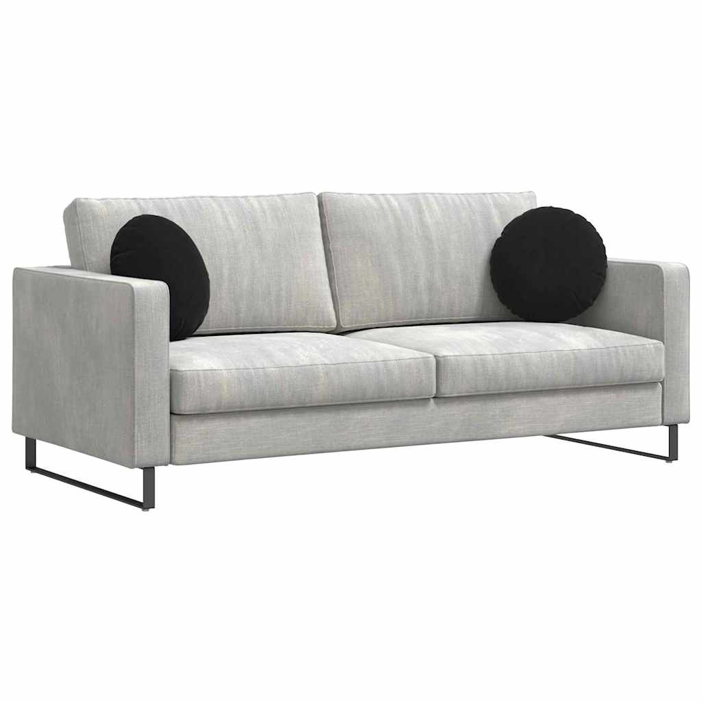 vidaXL Coussins de siège 2 pcs Noir Ø 40 x 13 cm Velours