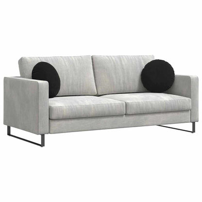 vidaXL Coussins de siège 2 pcs Noir Ø 40 x 13 cm Velours