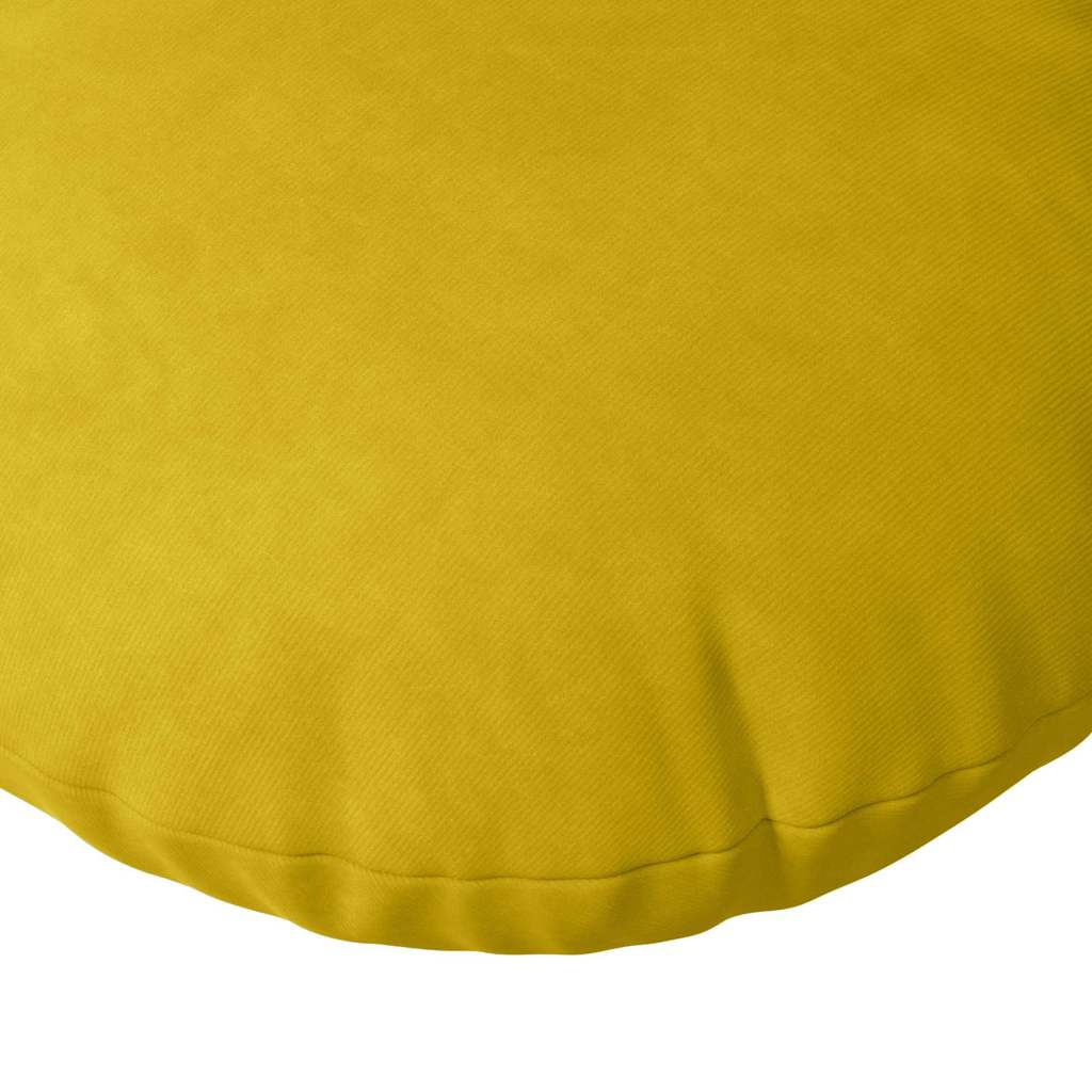 vidaXL Sitzkissen 2 Stück Gelb Ø 40 x 13 cm Samt