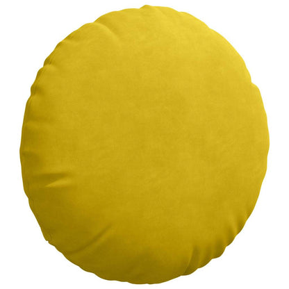 vidaXL Sitzkissen 2 Stück Gelb Ø 40 x 13 cm Samt