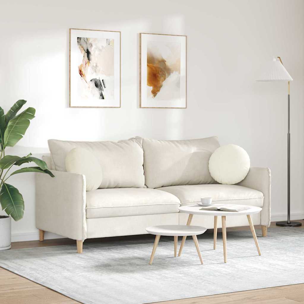 Sitzkissen 2 Stück Creme Ø 40 x 13 cm Samt