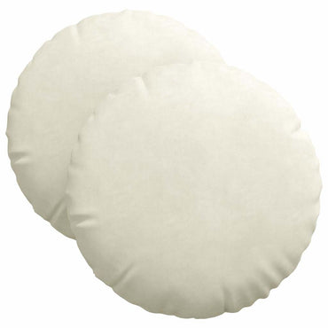 vidaXL Sitzkissen 2 Stück Creme Ø 40 x 13 cm Samt