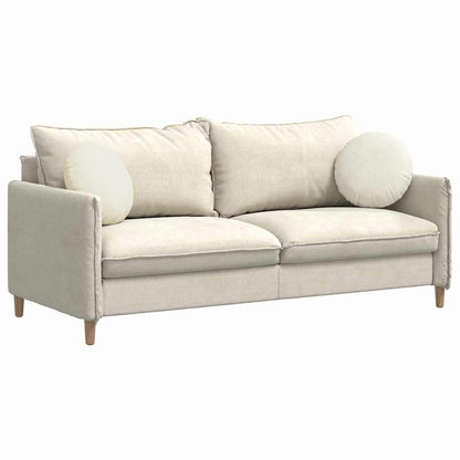 Sitzkissen 2 Stück Creme Ø 40 x 13 cm Samt