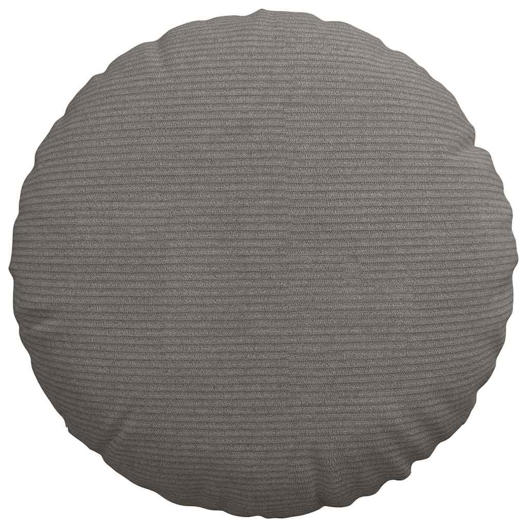 vidaXL Sitzkissen 2 pcs Hellgrau Ø 40 cm Cordstoff
