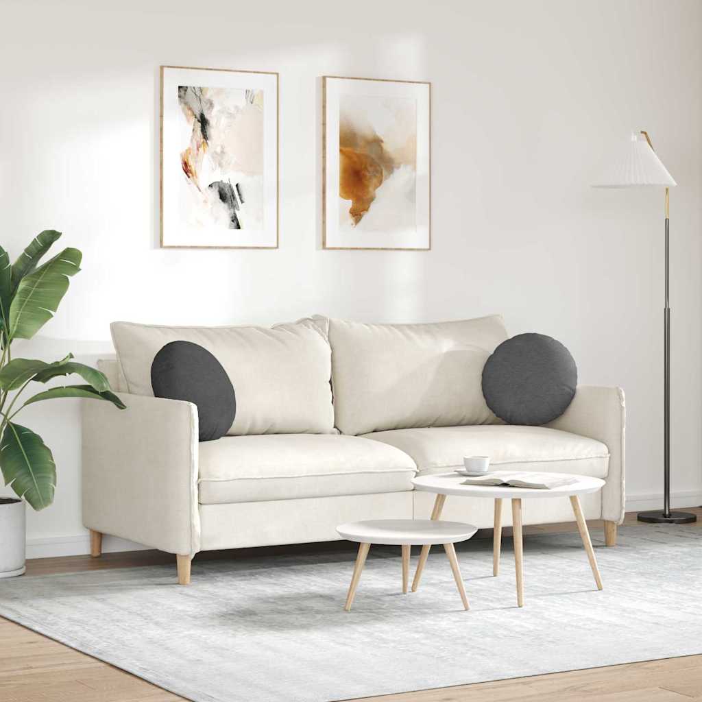 Sitzkissen 2 pcs Dunkelgrau Ø 40 cm Cordstoff