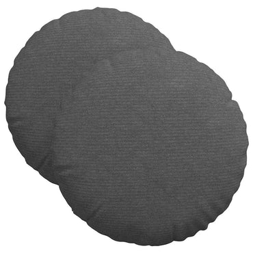 vidaXL Sitzkissen 2 pcs Dunkelgrau Ø 40 cm Cordstoff