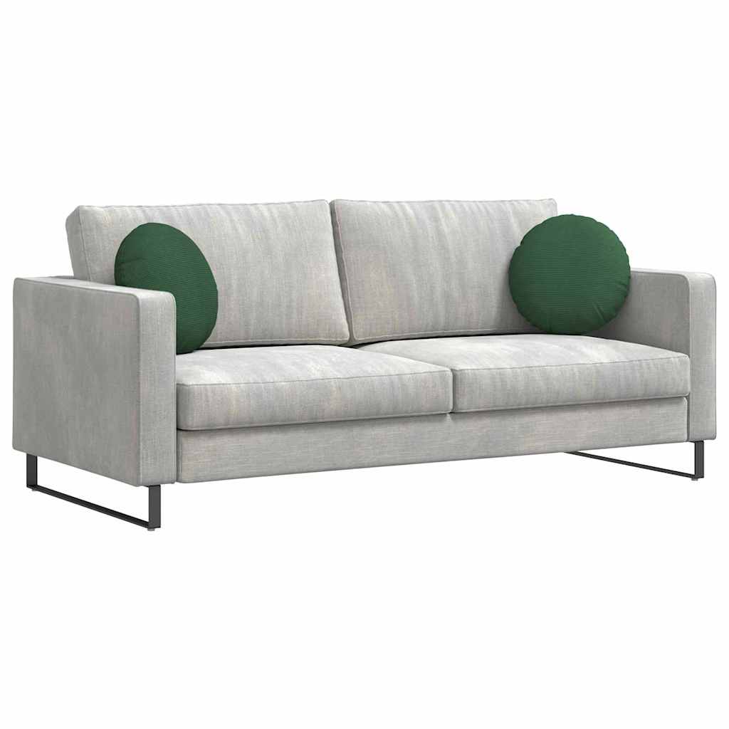 Sitzkissen 2 pcs Dunkelgrün Ø 40 cm Cordstoff