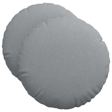 vidaXL Sitzkissen 2 pcs Hellgrau Ø50 x 19 cm Stoff