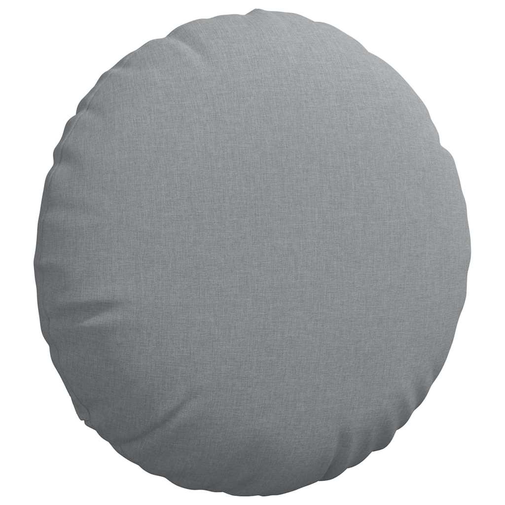 vidaXL Sitzkissen 2 pcs Hellgrau Ø50 x 19 cm Stoff