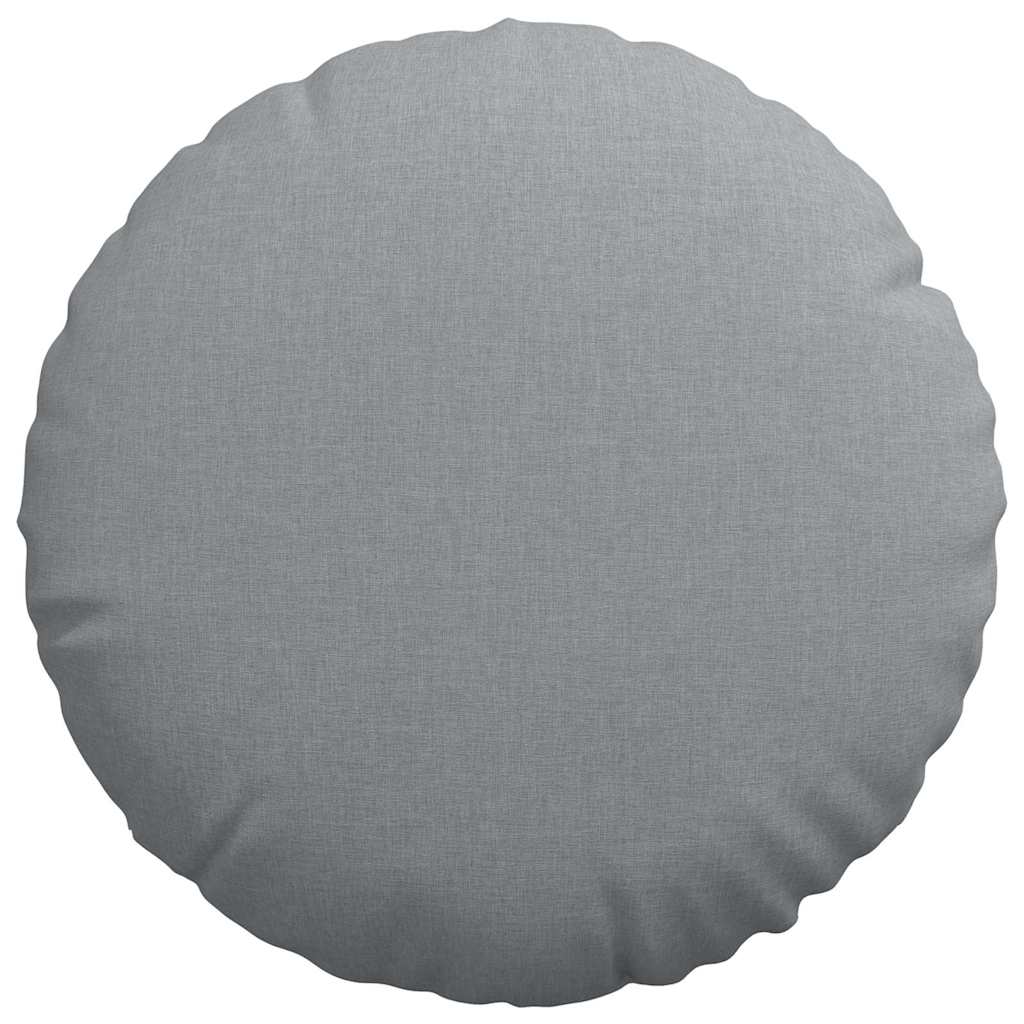 vidaXL Sitzkissen 2 pcs Hellgrau Ø50 x 19 cm Stoff