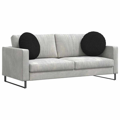 Sitzkissen 2 pcs Schwarz Ø50 x 19 cm Stoff