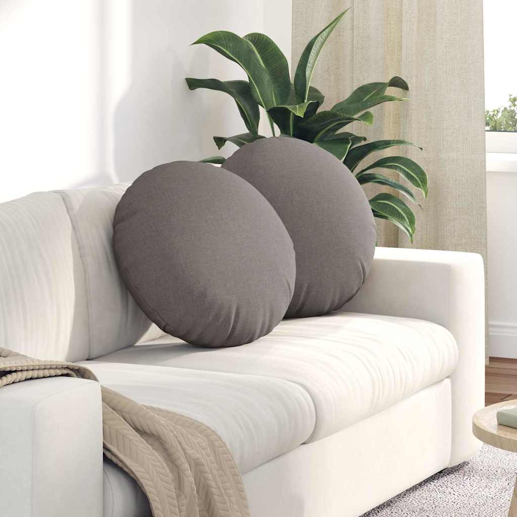 Sitzkissen 2 pcs Taupe Ø50 x 19 cm Stoff