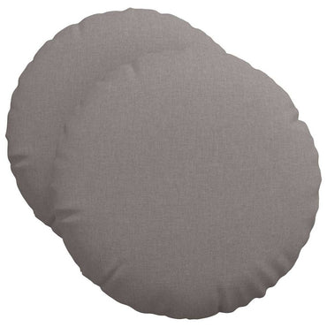 vidaXL Sitzkissen 2 pcs Taupe Ø50 x 19 cm Stoff