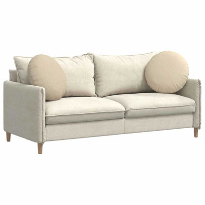 Sitzkissen 2 pcs Creme Ø50 x 19 cm Stoff