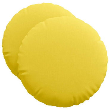 vidaXL Sitzkissen 2 pcs Helles Gelb Ø50 x 19 cm Stoff