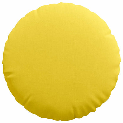 vidaXL Coussins de siège 2 pcs Jaune clair Ø 50 x 19 cm Tissu