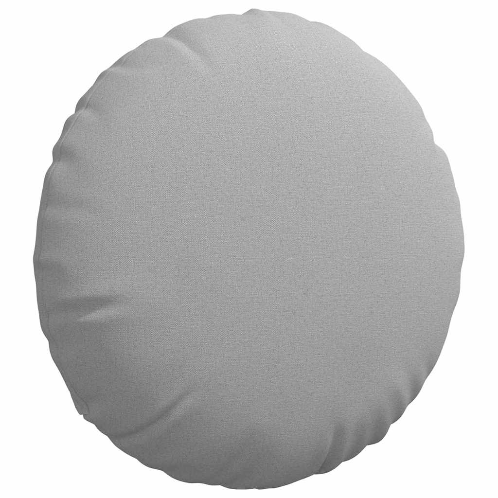 vidaXL Sitzkissen 2 pcs Wolkengrau Ø50 x 19 cm Stoff