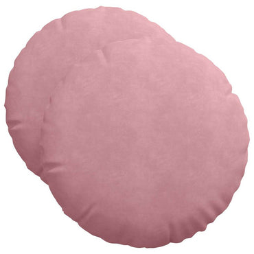 vidaXL Sitzkissen 2 Stück Rosa Ø 50 x 19 cm Samt