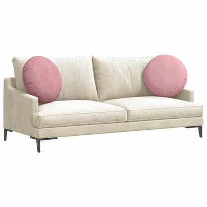 vidaXL Sitzkissen 2 Stück Rosa Ø 50 x 19 cm Samt