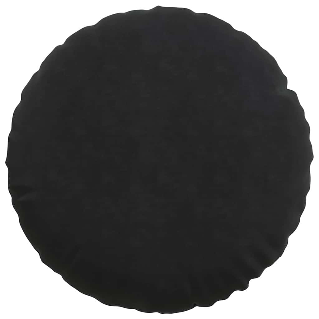 vidaXL Sitzkissen 2 Stück Schwarz Ø 50 x 19 cm Samt