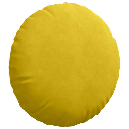 vidaXL Sitzkissen 2 Stück Gelb Ø 50 x 19 cm Samt