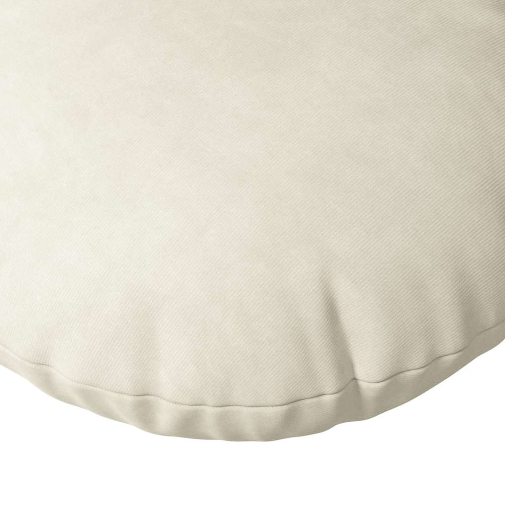 vidaXL Sitzkissen 2 Stück Creme Ø 50 x 19 cm Samt