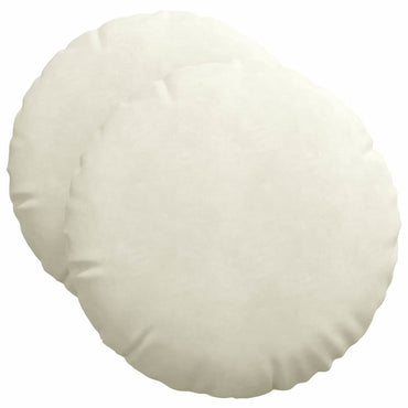 vidaXL Sitzkissen 2 Stück Creme Ø 50 x 19 cm Samt