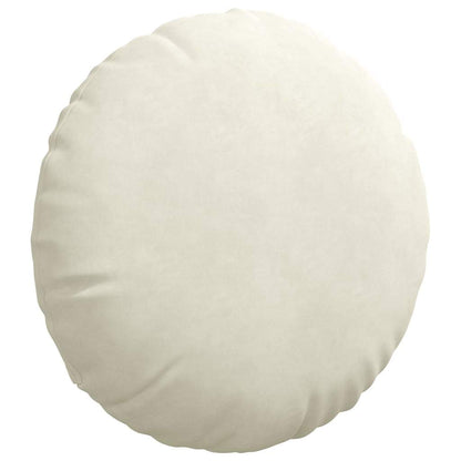 vidaXL Sitzkissen 2 Stück Creme Ø 50 x 19 cm Samt