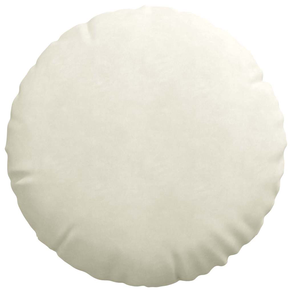 vidaXL Sitzkissen 2 Stück Creme Ø 50 x 19 cm Samt