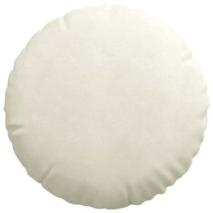 vidaXL Sitzkissen 2 Stück Creme Ø 50 x 19 cm Samt