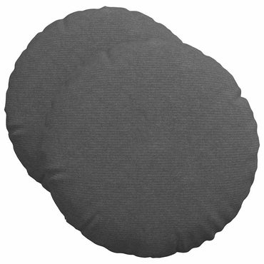 vidaXL Sitzkissen 2 pcs Dunkelgrau Ø 50 cm Cordstoff